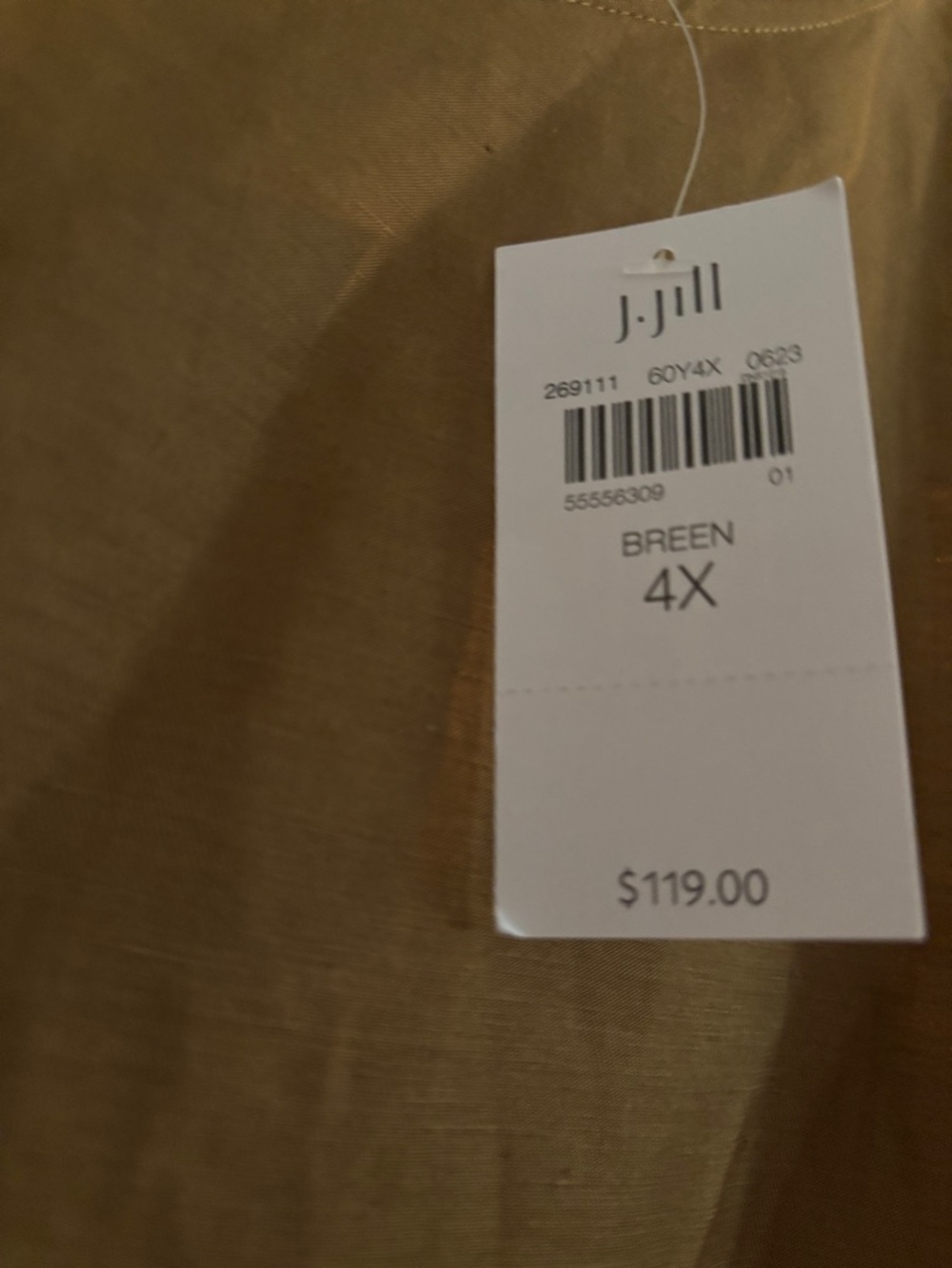 J. Jill Sleeveless Tan Midi Shift Dress - Picture 7 of 7